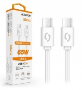 ALIGATOR kabel USB-C/USB-C power 3A 65W 0,5m bílý DATKP55