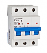 SCHRACK jistič B16A 3 pólový 6kA AMPARO AM618316