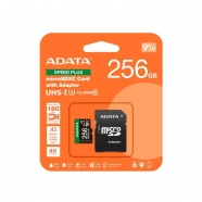 SD micro 256GB ADATA U3 C10 A2 V30 (R:180 W:160) + SD adaptér