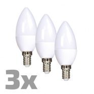 SOLIGHT WZ431-3 LED svíčka E14 6W 3000K 3ks