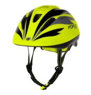 přilba FORCE fun stripes dětská S fluo-černo-šedá